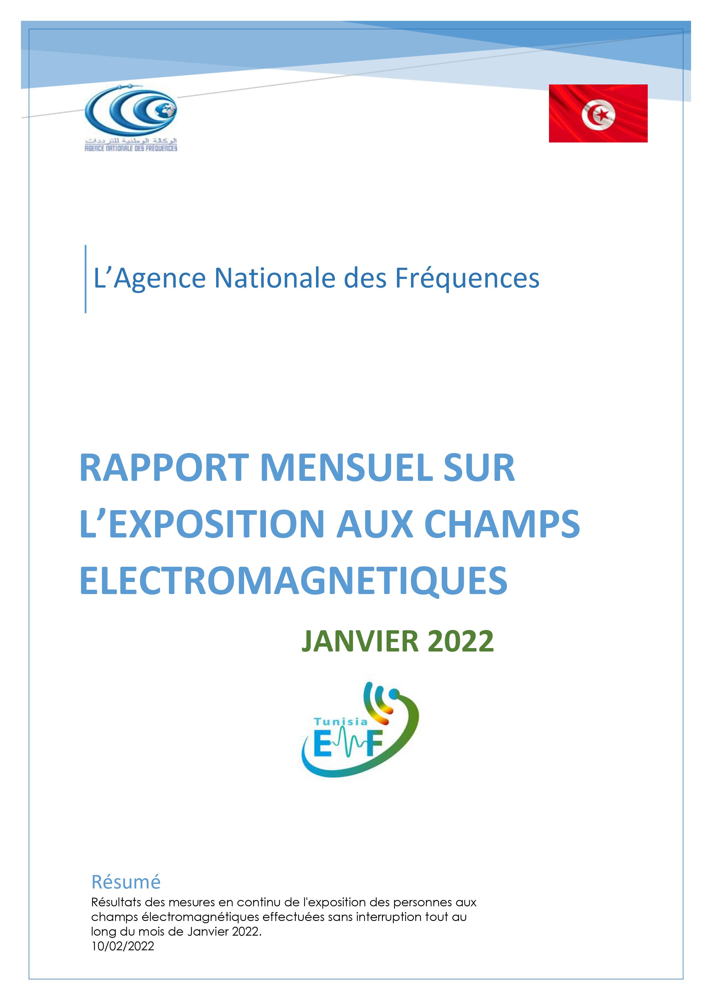 rapport mensuel sur l'exposition aux champs électromagnétiques