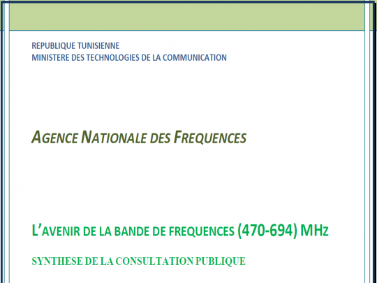 avis synthèse consultation publique sur l’avenir de la bande de fréquences UHF (470-694) MHz.